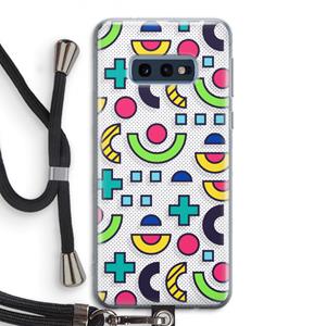 CaseCompany 8-bit N°6: Samsung Galaxy S10e Transparant Hoesje met koord