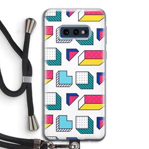 CaseCompany 8-bit N°7: Samsung Galaxy S10e Transparant Hoesje met koord