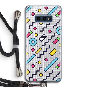CaseCompany 8-bit N°8: Samsung Galaxy S10e Transparant Hoesje met koord