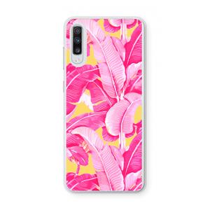 CaseCompany Pink Banana: Samsung Galaxy A70 Transparant Hoesje