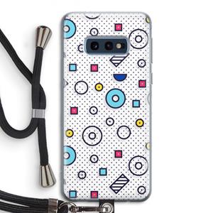 CaseCompany 8-bit N°9: Samsung Galaxy S10e Transparant Hoesje met koord