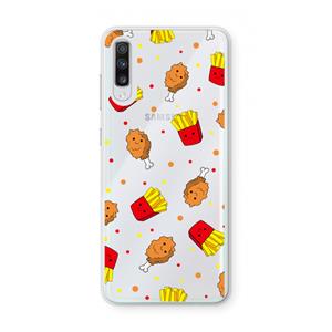 CaseCompany Chicken 'n Fries: Samsung Galaxy A70 Transparant Hoesje