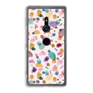 CaseCompany Terrazzo Memphis Pink: Sony Xperia XZ2 Transparant Hoesje