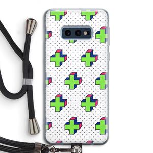 CaseCompany 8-bit N°10: Samsung Galaxy S10e Transparant Hoesje met koord