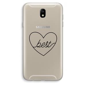 CaseCompany Best heart black: Samsung Galaxy J7 (2017) Transparant Hoesje