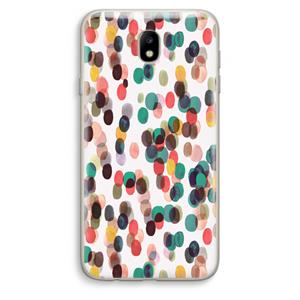 CaseCompany Tropical Dots: Samsung Galaxy J7 (2017) Transparant Hoesje