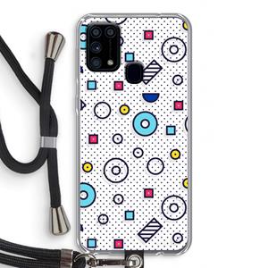 CaseCompany 8-bit N°9: Samsung Galaxy M31 Transparant Hoesje met koord