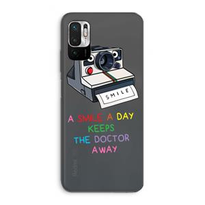 CaseCompany Smile: Xiaomi Redmi Note 10 5G Transparant Hoesje