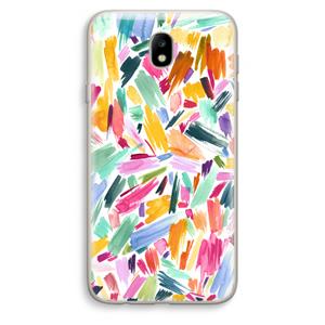 CaseCompany Watercolor Brushstrokes: Samsung Galaxy J7 (2017) Transparant Hoesje