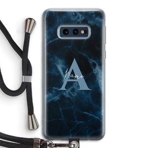 CaseCompany Midnight Marble: Samsung Galaxy S10e Transparant Hoesje met koord