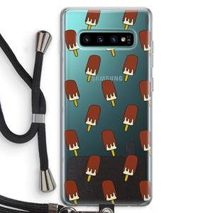 CaseCompany Yummy: Samsung Galaxy S10 Plus Transparant Hoesje met koord