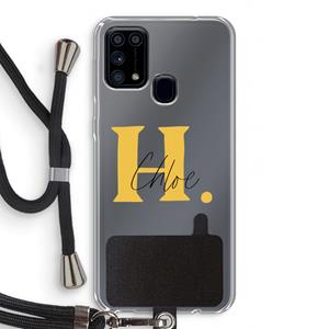 CaseCompany Amber Script: Samsung Galaxy M31 Transparant Hoesje met koord