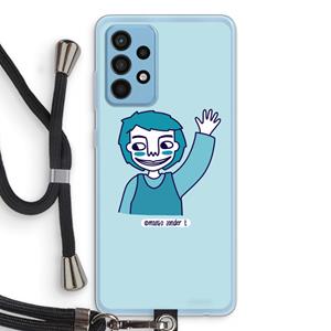 CaseCompany Zwaai: Samsung Galaxy A52 Transparant Hoesje met koord