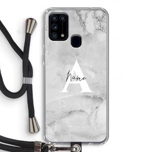CaseCompany Ivory Marble: Samsung Galaxy M31 Transparant Hoesje met koord