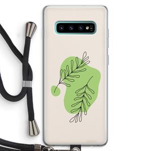 CaseCompany Beleaf in you: Samsung Galaxy S10 Plus Transparant Hoesje met koord