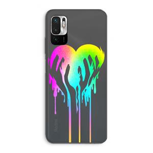 CaseCompany Hold My Heart: Xiaomi Redmi Note 10 5G Transparant Hoesje