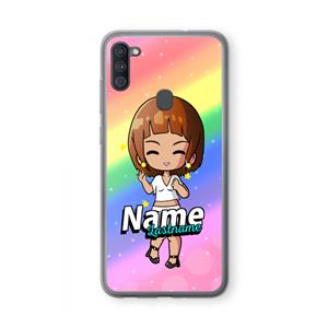 CaseCompany Chibi Maker vrouw: Samsung Galaxy A11 Transparant Hoesje