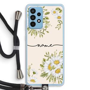 CaseCompany Daisies: Samsung Galaxy A52 Transparant Hoesje met koord