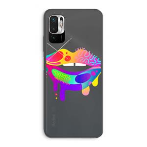 CaseCompany Lip Palette: Xiaomi Redmi Note 10 5G Transparant Hoesje