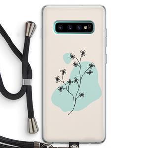 CaseCompany Love your petals: Samsung Galaxy S10 Plus Transparant Hoesje met koord