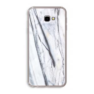 CaseCompany Gestreepte marmer: Samsung Galaxy J4 Plus Transparant Hoesje