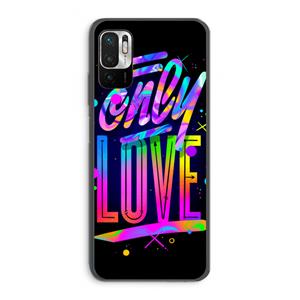 CaseCompany Only Love: Xiaomi Redmi Note 10 5G Transparant Hoesje