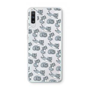 CaseCompany Poezen: Samsung Galaxy A70 Transparant Hoesje