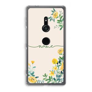 CaseCompany Gele bloemen: Sony Xperia XZ2 Transparant Hoesje