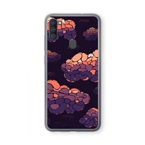 CaseCompany Patroon Wolken: Samsung Galaxy A11 Transparant Hoesje