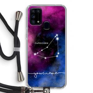 CaseCompany Sterrenbeeld - Donker: Samsung Galaxy M31 Transparant Hoesje met koord