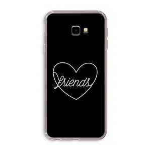 CaseCompany Friends heart black: Samsung Galaxy J4 Plus Transparant Hoesje