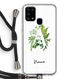 CaseCompany Green Brush: Samsung Galaxy M31 Transparant Hoesje met koord