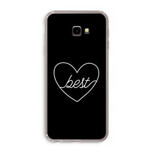 CaseCompany Best heart black: Samsung Galaxy J4 Plus Transparant Hoesje
