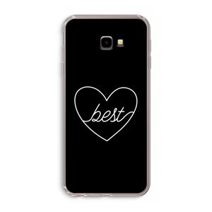 CaseCompany Best heart black: Samsung Galaxy J4 Plus Transparant Hoesje