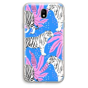 CaseCompany Tijger: Samsung Galaxy J7 (2017) Transparant Hoesje