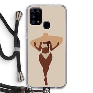 CaseCompany Let's get salty: Samsung Galaxy M31 Transparant Hoesje met koord