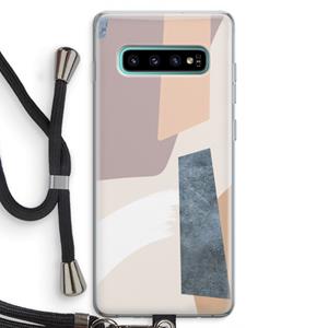 CaseCompany Luca: Samsung Galaxy S10 Plus Transparant Hoesje met koord