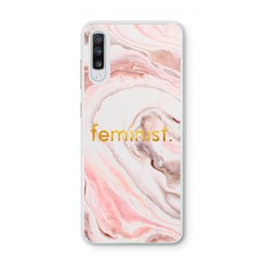 CaseCompany Feminist: Samsung Galaxy A70 Transparant Hoesje