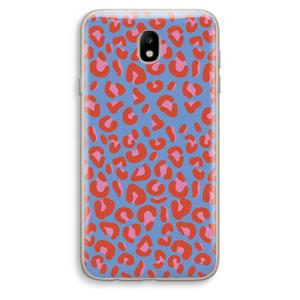 CaseCompany Leopard blue: Samsung Galaxy J7 (2017) Transparant Hoesje