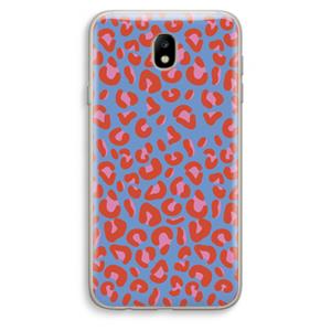 CaseCompany Leopard blue: Samsung Galaxy J7 (2017) Transparant Hoesje