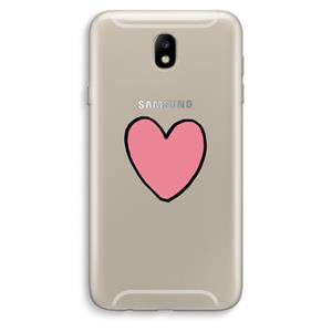 CaseCompany Hartje: Samsung Galaxy J7 (2017) Transparant Hoesje