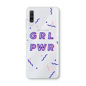 CaseCompany GRL PWR: Samsung Galaxy A70 Transparant Hoesje