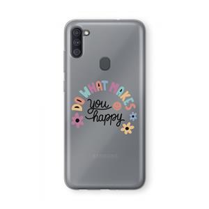CaseCompany Happy days: Samsung Galaxy A11 Transparant Hoesje