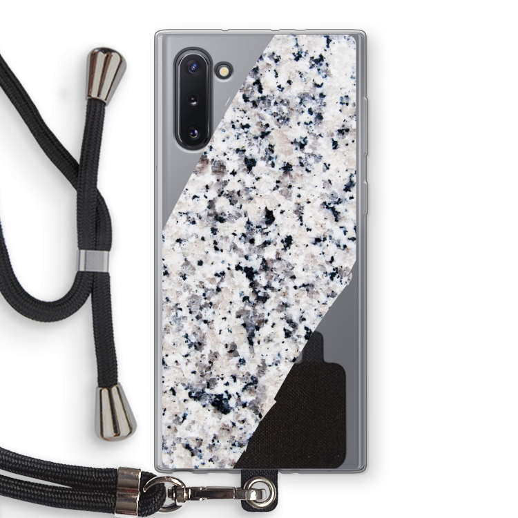 CaseCompany Gespikkelde marmer: Samsung Galaxy Note 10 Transparant Hoesje met koord