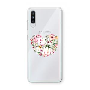 CaseCompany GRL PWR Flower: Samsung Galaxy A70 Transparant Hoesje