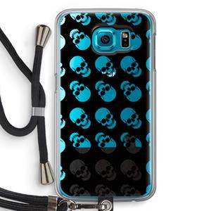 CaseCompany Musketon Skulls: Samsung Galaxy S6 Transparant Hoesje met koord