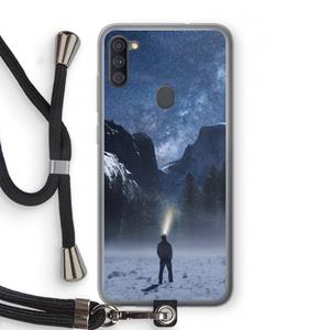 CaseCompany Wanderlust: Samsung Galaxy A11 Transparant Hoesje met koord