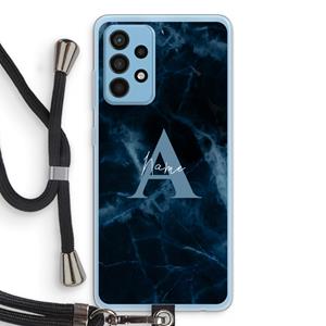 CaseCompany Midnight Marble: Samsung Galaxy A52 Transparant Hoesje met koord