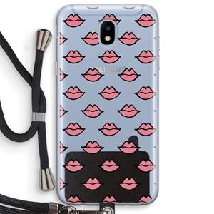 CaseCompany Lipjes: Samsung Galaxy J5 (2017) Transparant Hoesje met koord