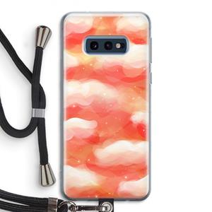 CaseCompany Lichte Wolken: Samsung Galaxy S10e Transparant Hoesje met koord